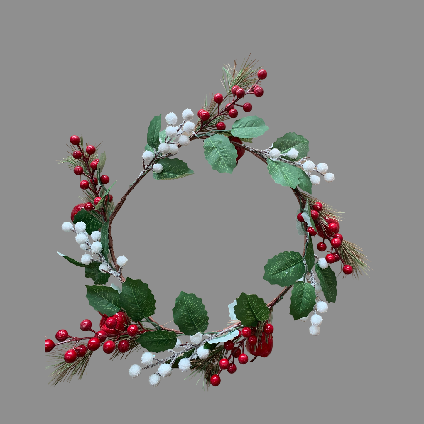 Corona berries blanco/rojo