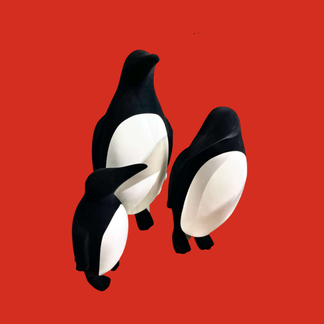 Pingüinos x3 aterciopelado