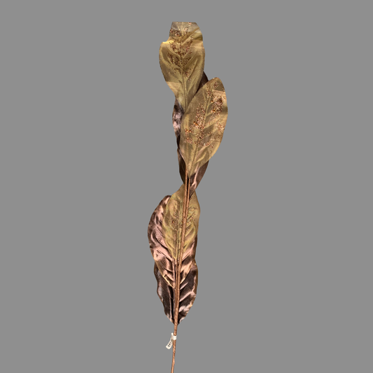 Vara hoja de Magnolia cobre/dorado