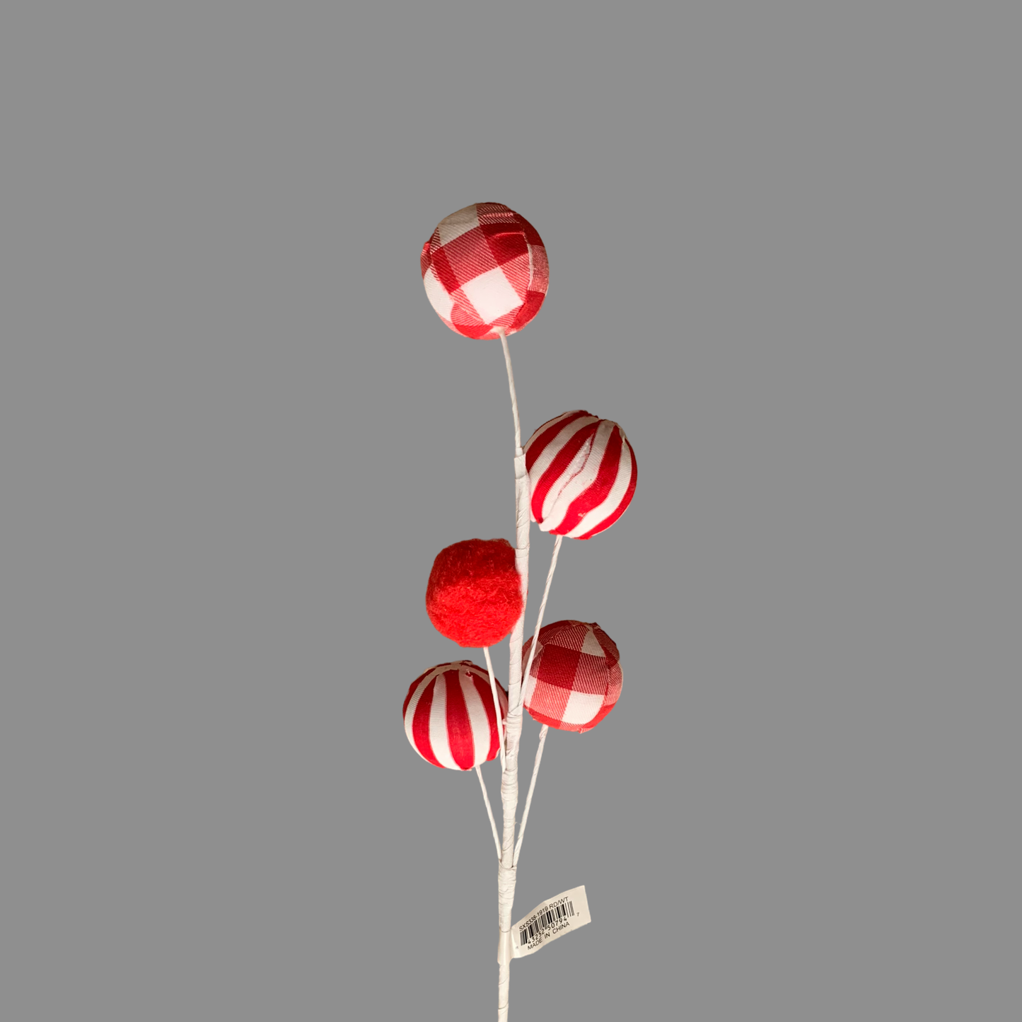 Vara de  dulce roja rayadda/cuadros