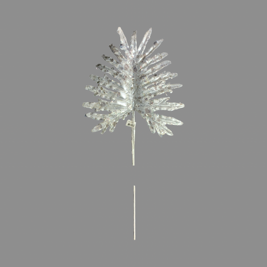 Hoja de palma plata brillosa ￼